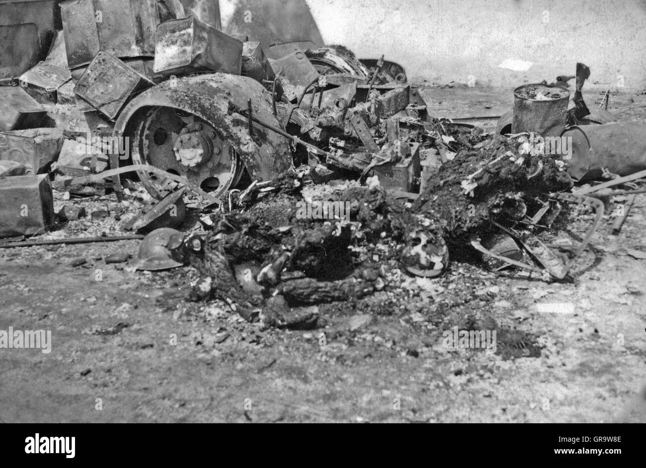 Zerstörung im zweiten Weltkrieg im Jahre 1940 In Belgien Stockfoto
