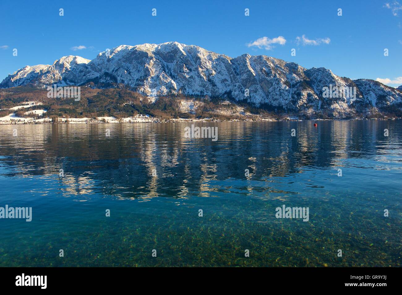 See und Schnee Stockfoto
