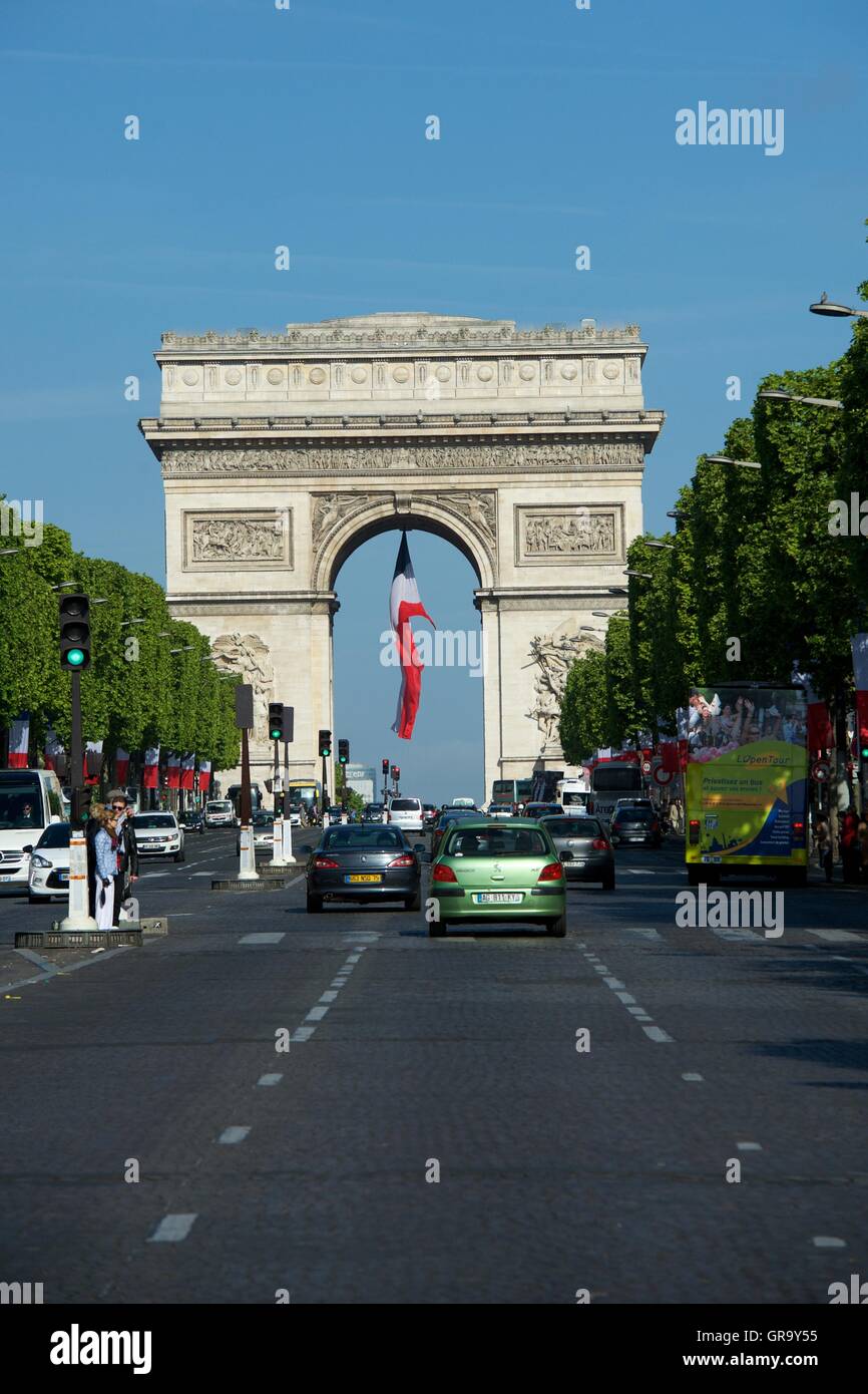 Arc De Triomphe Stockfoto