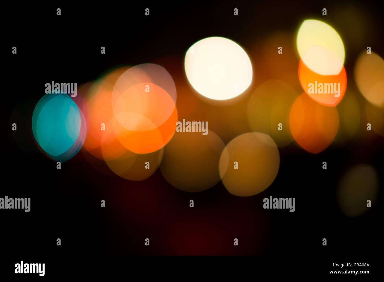 Abstrakte Foto von bunte Lichter einer Stadt Stockfoto