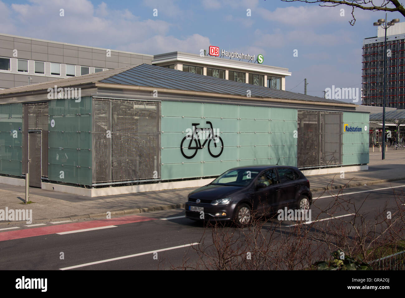 Fahrrad-Parken-Dortmund Stockfoto