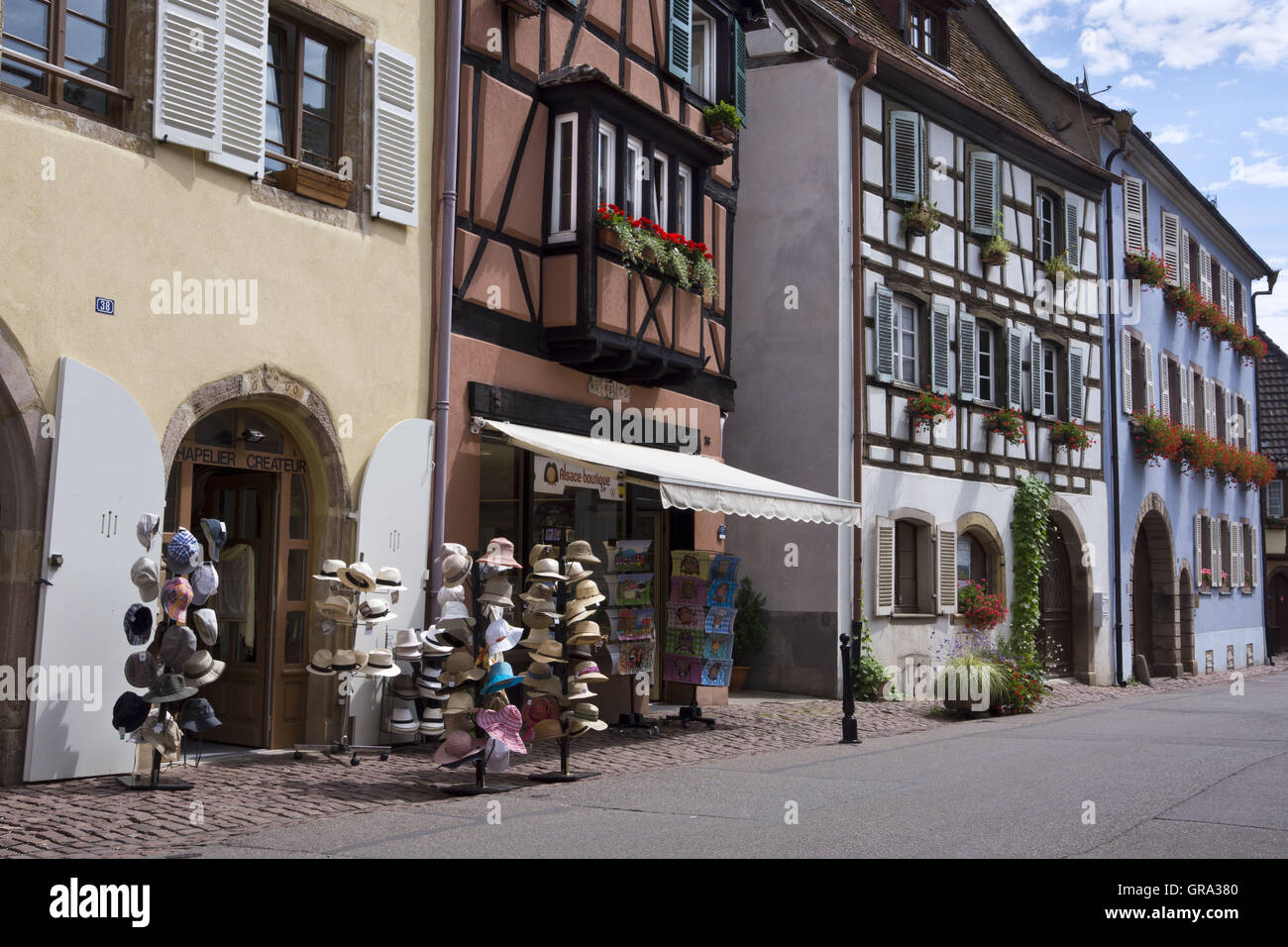 Eguisheim, Elsass, Frankreich, Europa Stockfoto