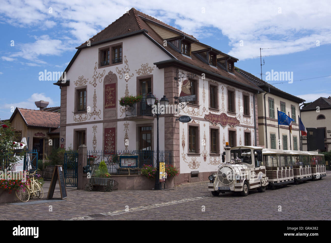 Eguisheim, Elsass, Frankreich, Europa Stockfoto