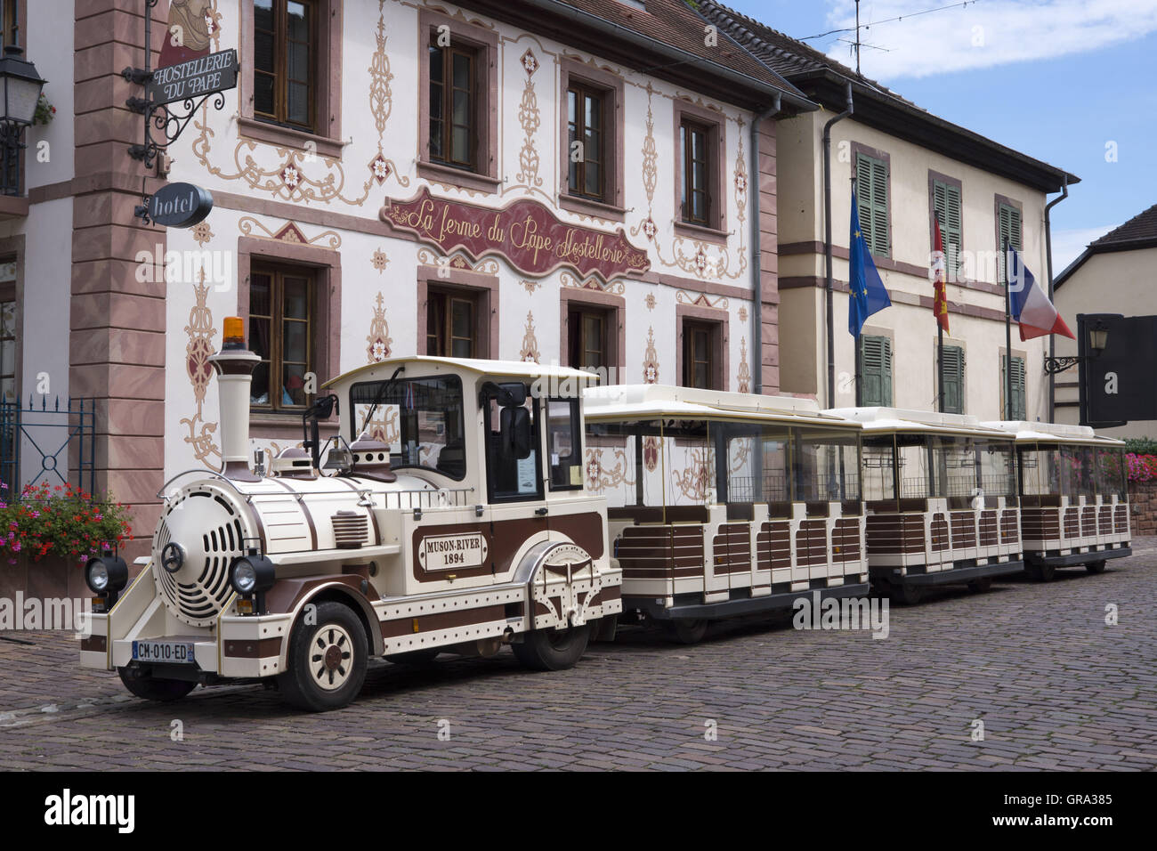 Eguisheim, Elsass, Frankreich, Europa Stockfoto