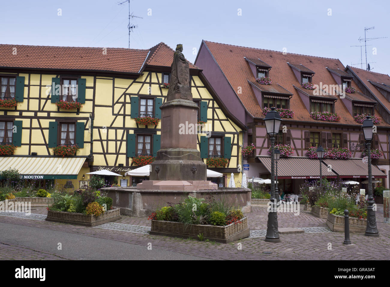 Platzieren Sie De La Sinnes, Ribeauvillé, Elsass, Departement Haut-Rhin, Frankreich, Europa Stockfoto