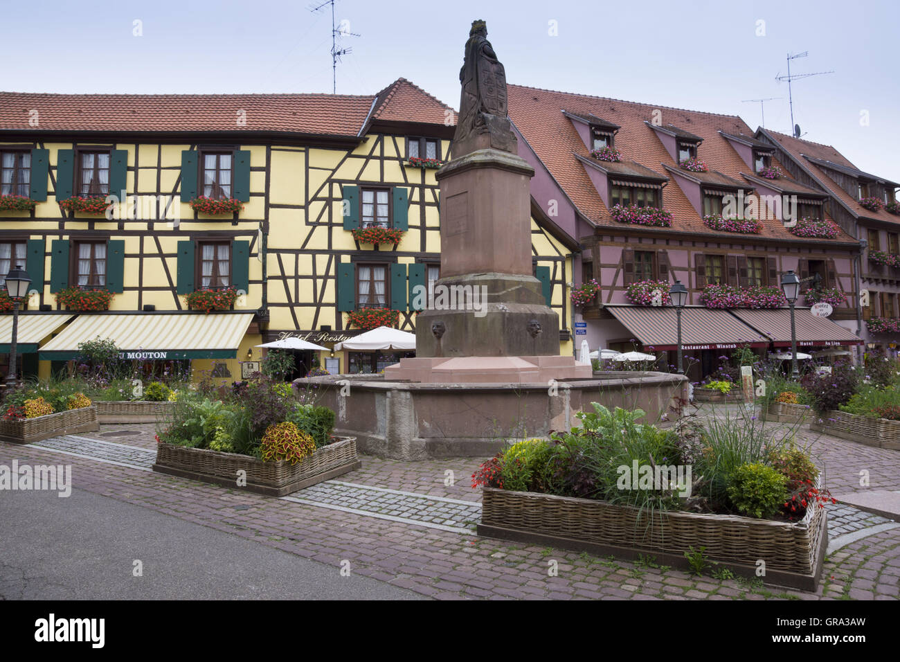 Platzieren Sie De La Sinnes, Ribeauvillé, Elsass, Departement Haut-Rhin, Frankreich, Europa Stockfoto