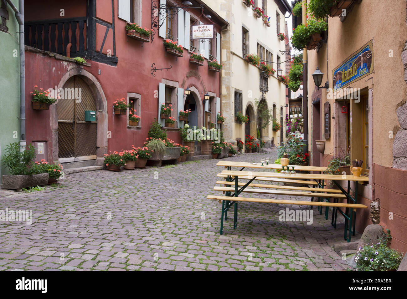Riquewihr, Elsass, Departement Haut-Rhin, Frankreich, Europa Stockfoto