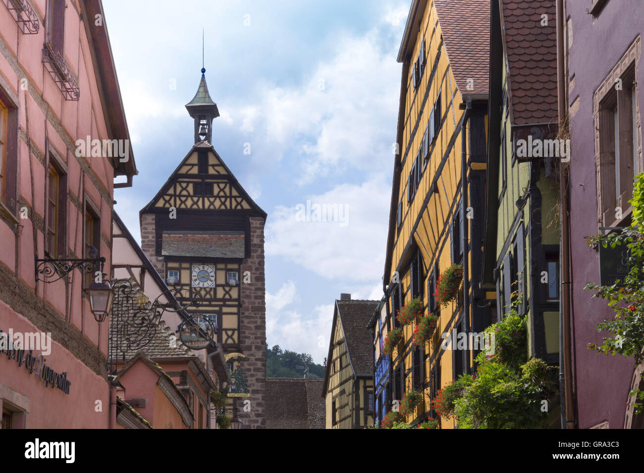 Riquewihr, Elsass, Departement Haut-Rhin, Frankreich, Europa Stockfoto