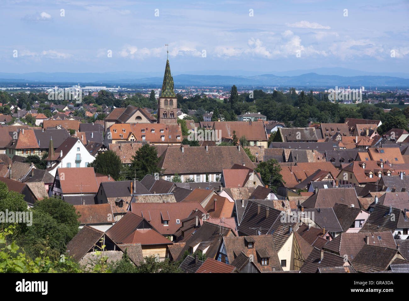 Turckheim, Departemant Haut-Rhin, Elsass, Frankreich, Europa Stockfoto
