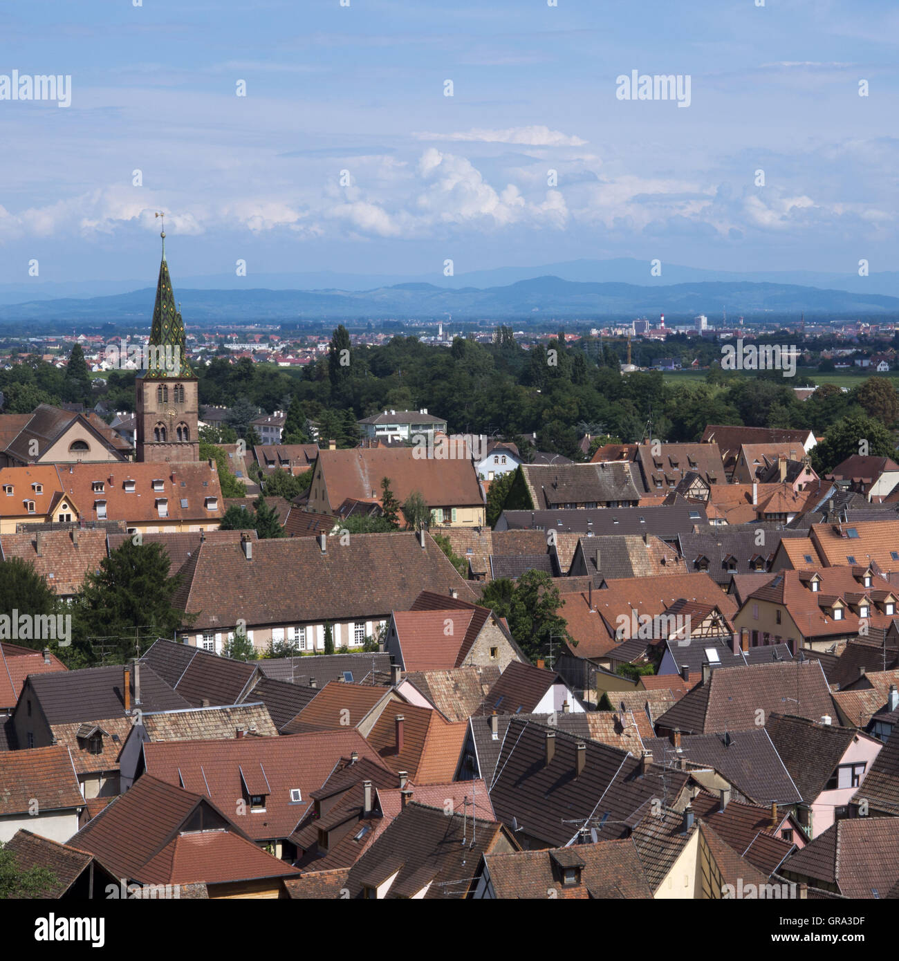 Turckheim, Departemant Haut-Rhin, Elsass, Frankreich, Europa Stockfoto