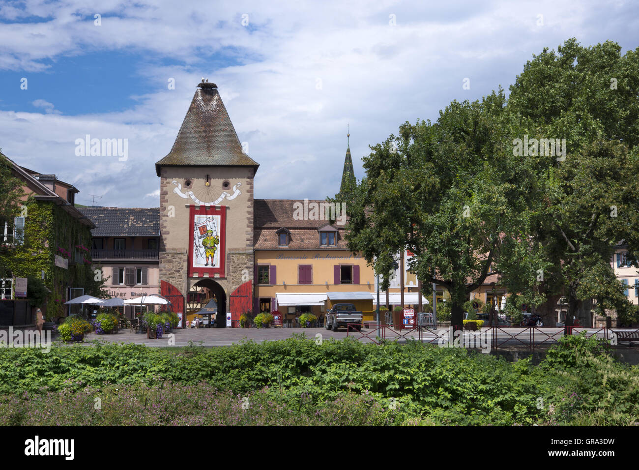 La Porte De Turckheim, Departemant Haut-Rhin, Elsass, Frankreich, Frankreich Stockfoto