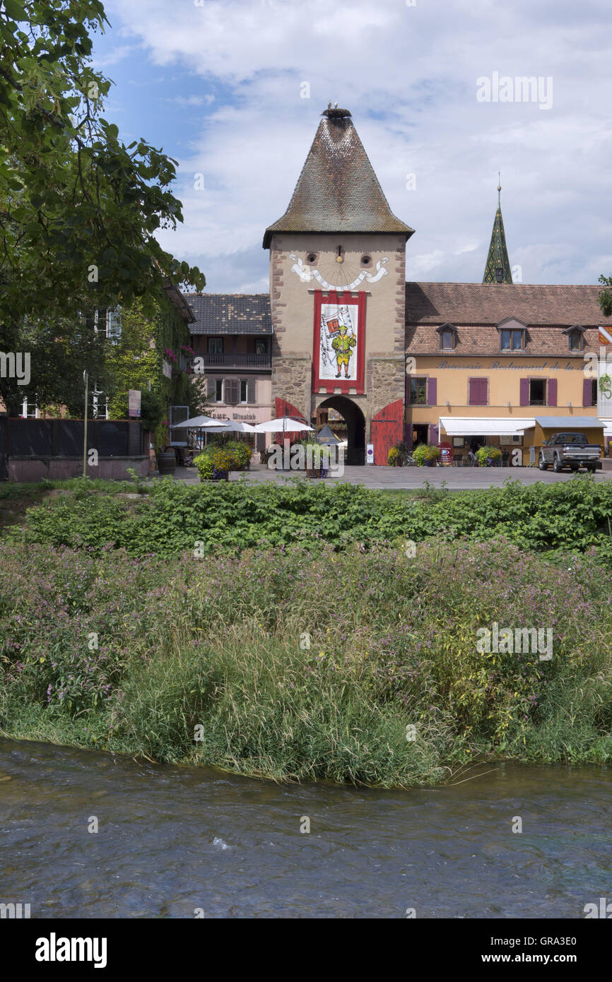 La Porte De Turckheim, Departemant Haut-Rhin, Elsass, Frankreich, Frankreich Stockfoto