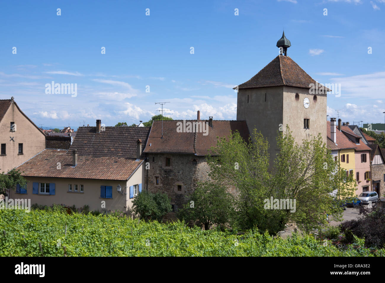 Turckheim, Departemant Haut-Rhin, Elsass, Frankreich, Europa Stockfoto