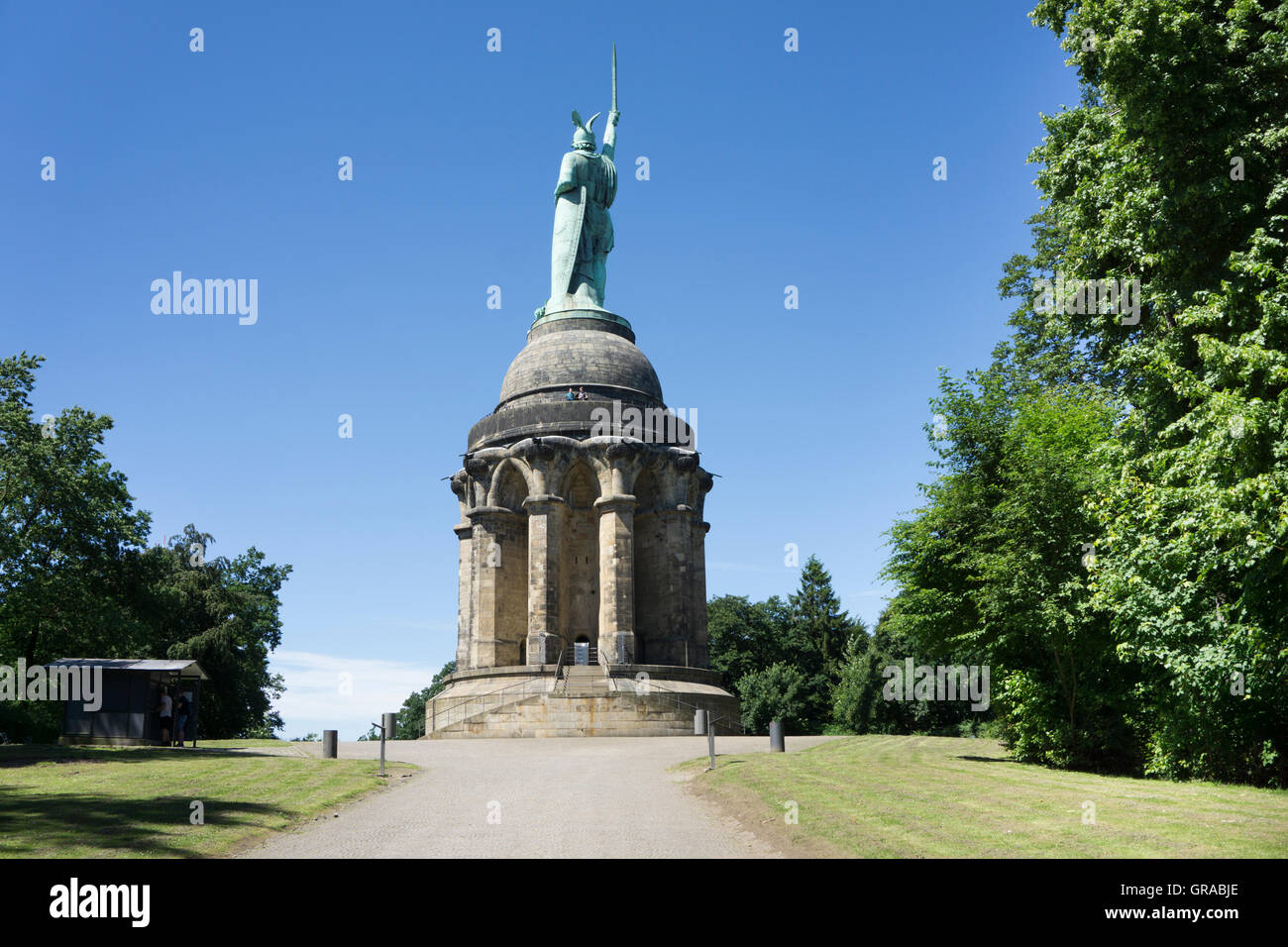 Hermannsdenkmal-Denkmal, Detmold, Ostwestfalen-Lippe, Nordrhein-Westfalen, Deutschland, Europa Stockfoto