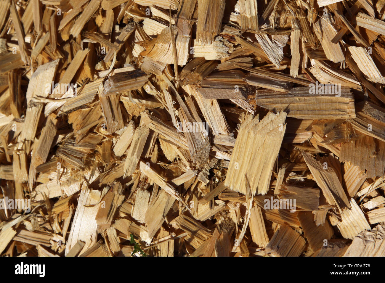 Hackschnitzel Stockfoto