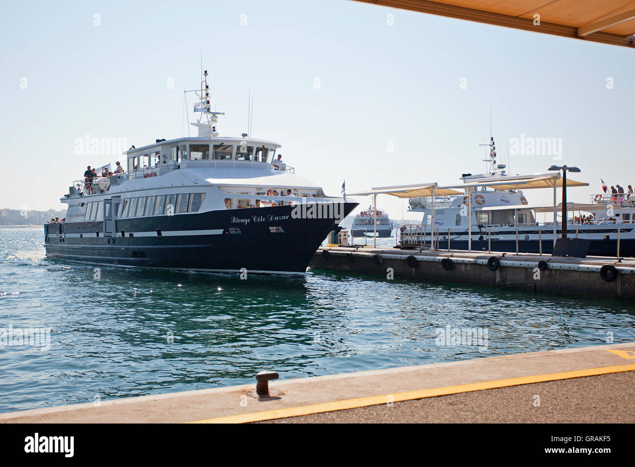 Das Boot Rivage Cote d ' Azur in Cannes andocken Stockfoto