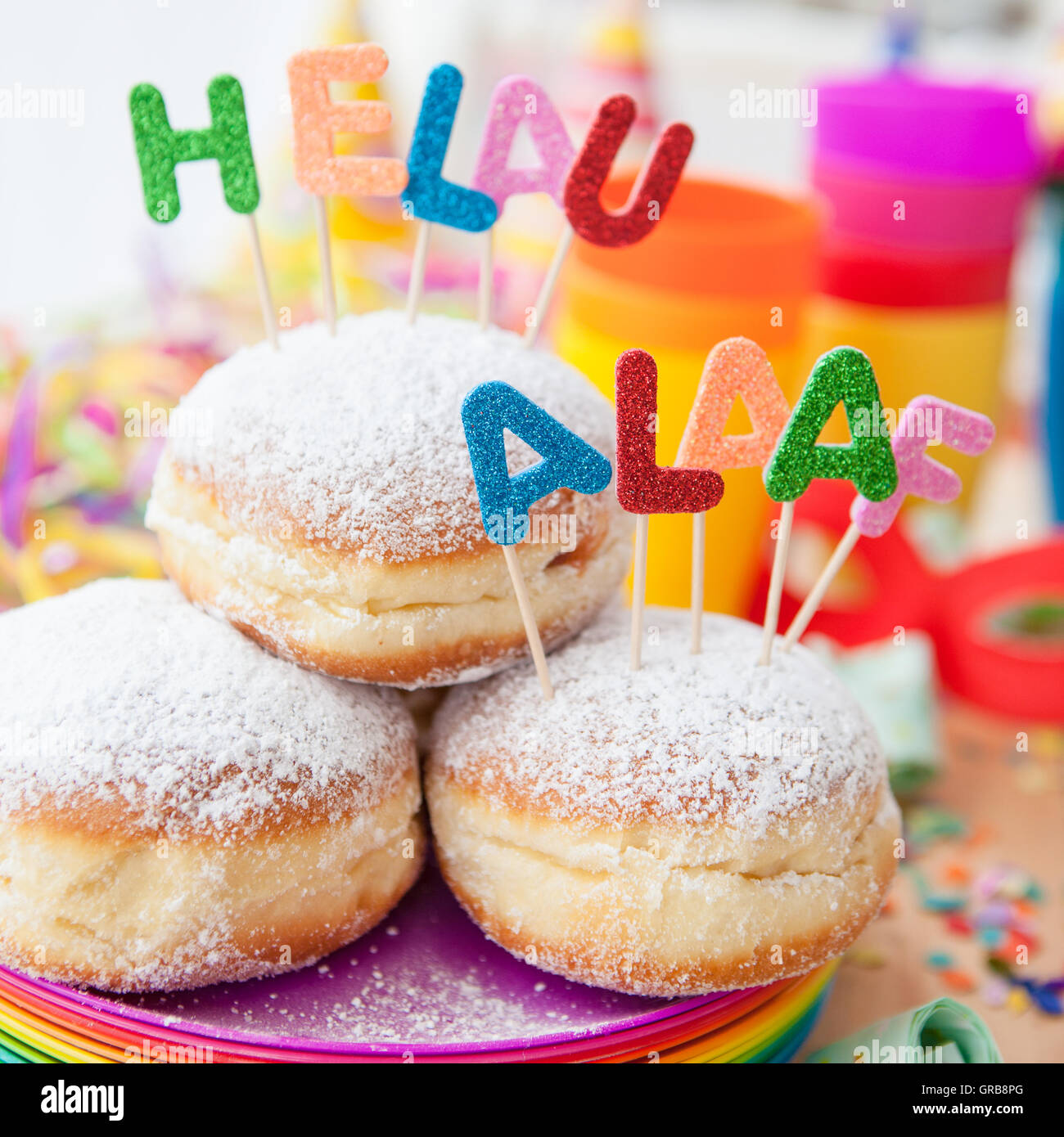 Donuts für Karneval Stockfoto