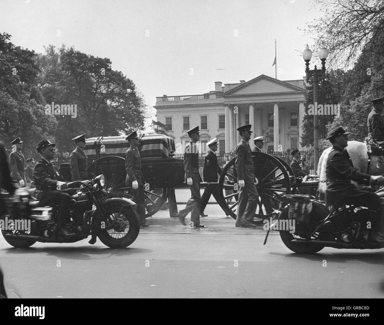Roosevelt (1882-1945) Trauerzug in Washington, D.C. 14. April 1945 Stockfoto