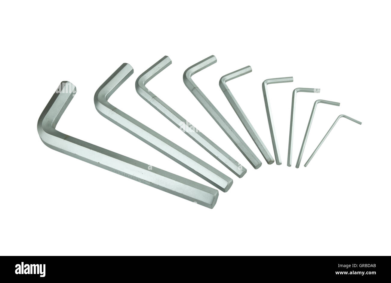 Sechseck-Kit-Tool oder Allen wrench set Stockfoto