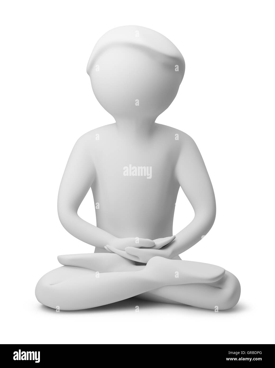 3D Menschen - meditation Stockfoto