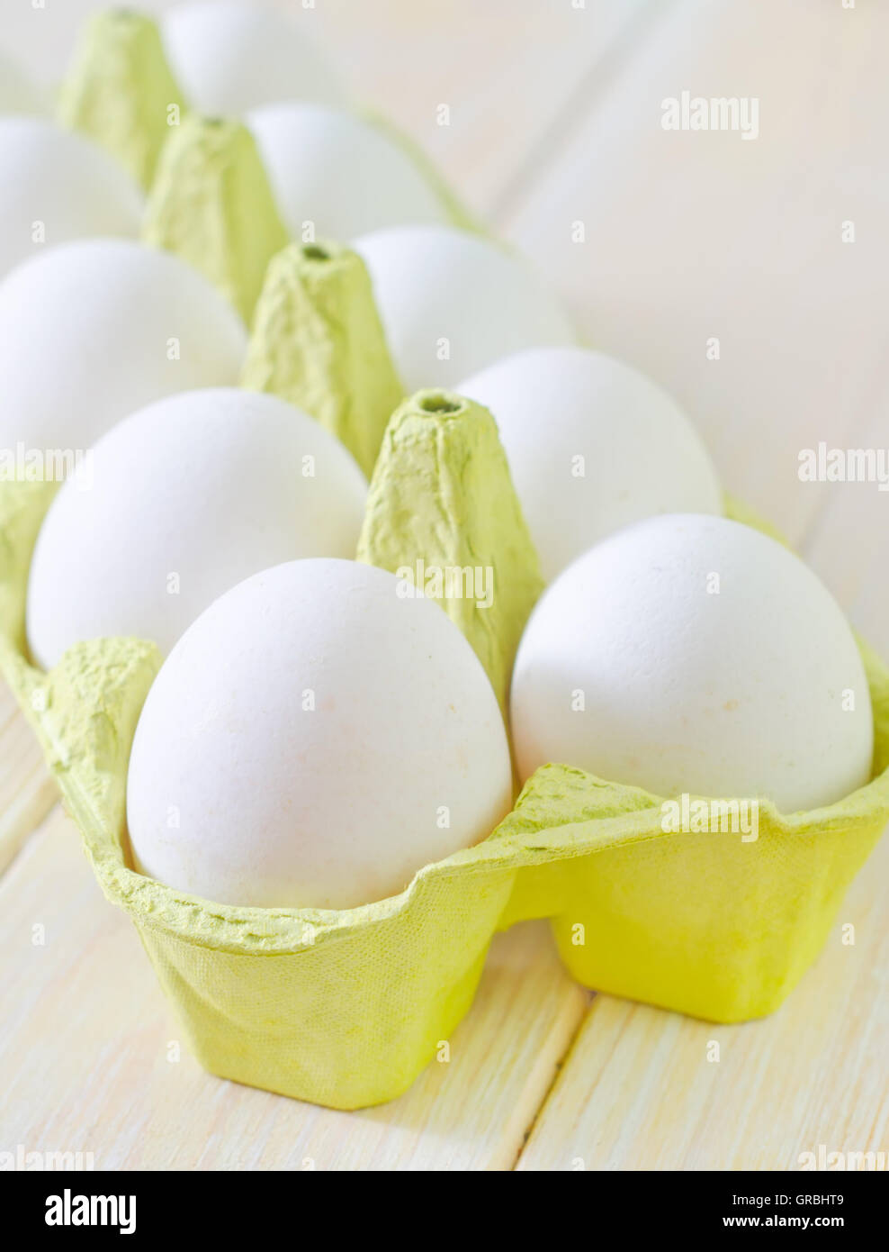 rohen Eiern Stockfoto