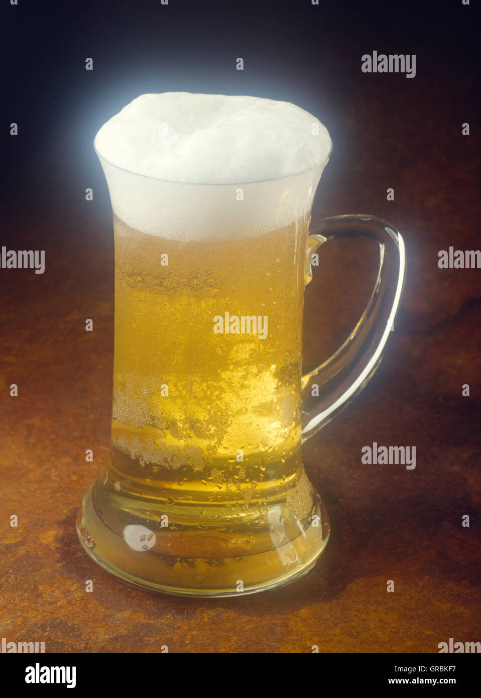 ein Glas Bier Stockfoto