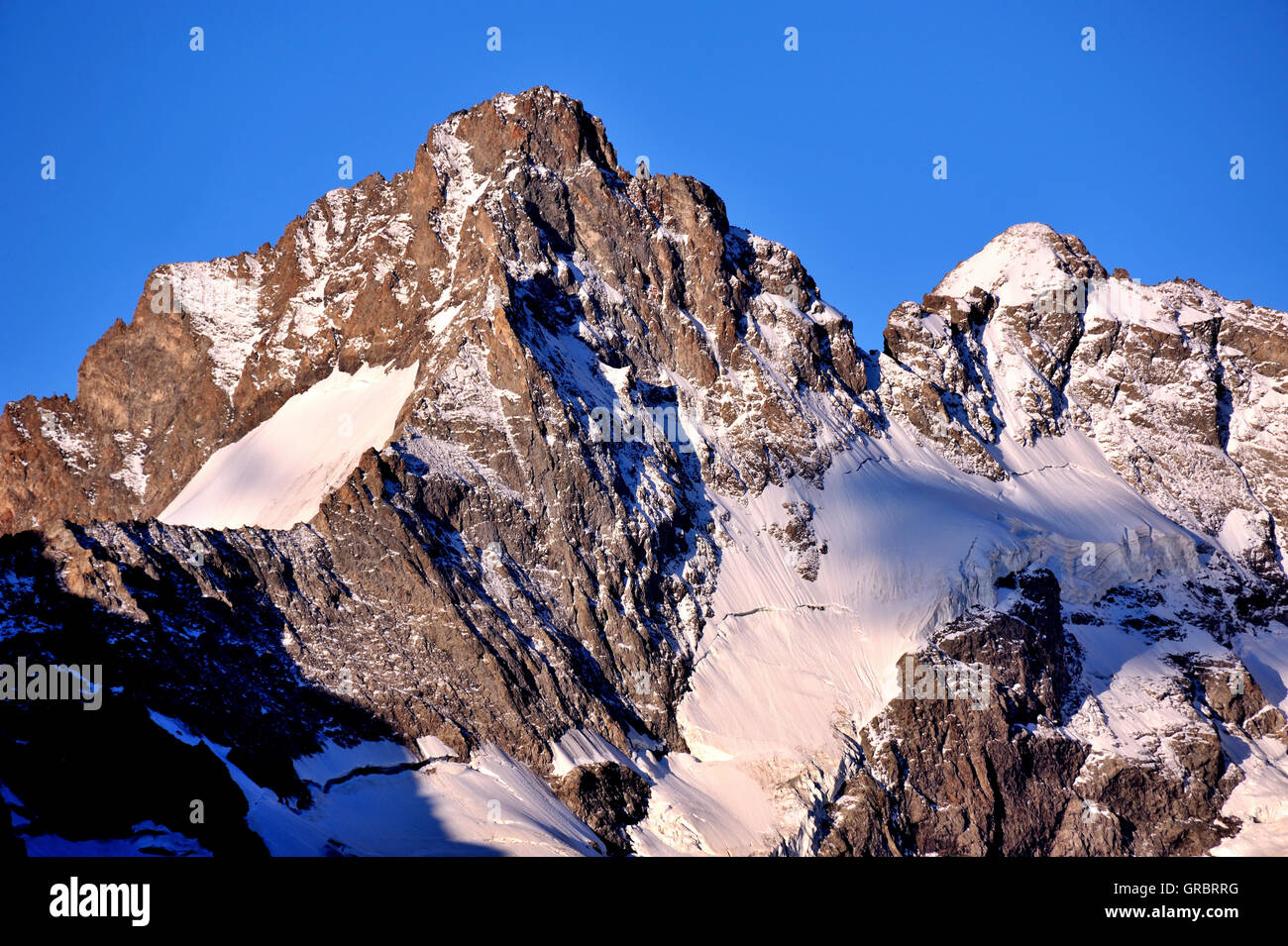 Höheren oberen Bergregionen, Teil von La Meije, Französische Alpen, Frankreich Stockfoto