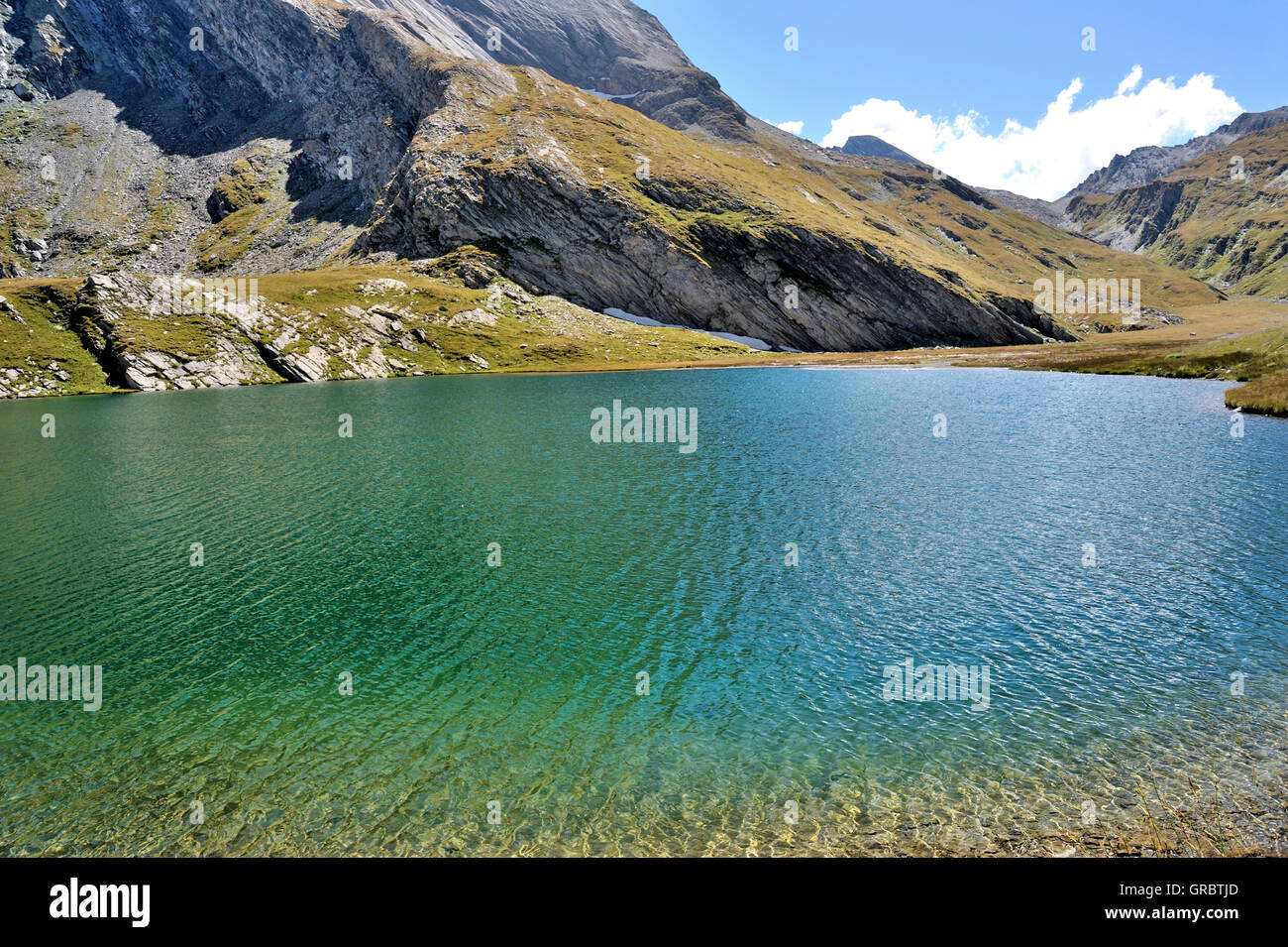 Berg-See-Egorgéous, L Échalp, Queyras, Französische Alpen, Frankreich Stockfoto