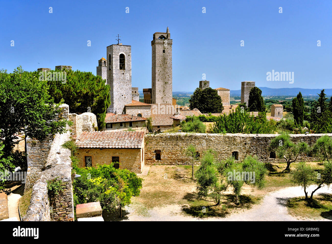 Türme von San Gimignano, Toskana, Italien Stockfoto