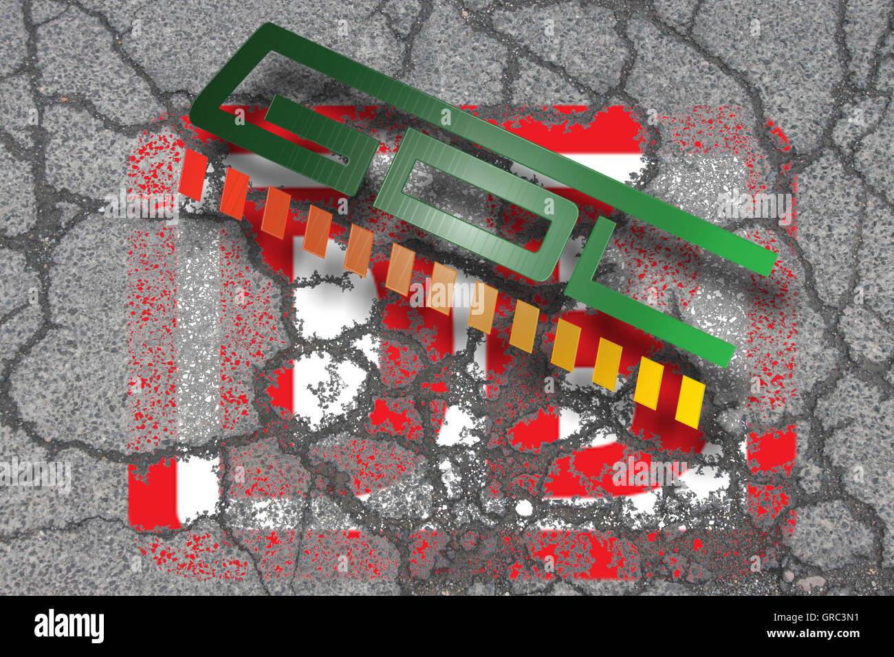 Logo der Union Gdl mit Logo der Deutschen Bahn Stockfoto