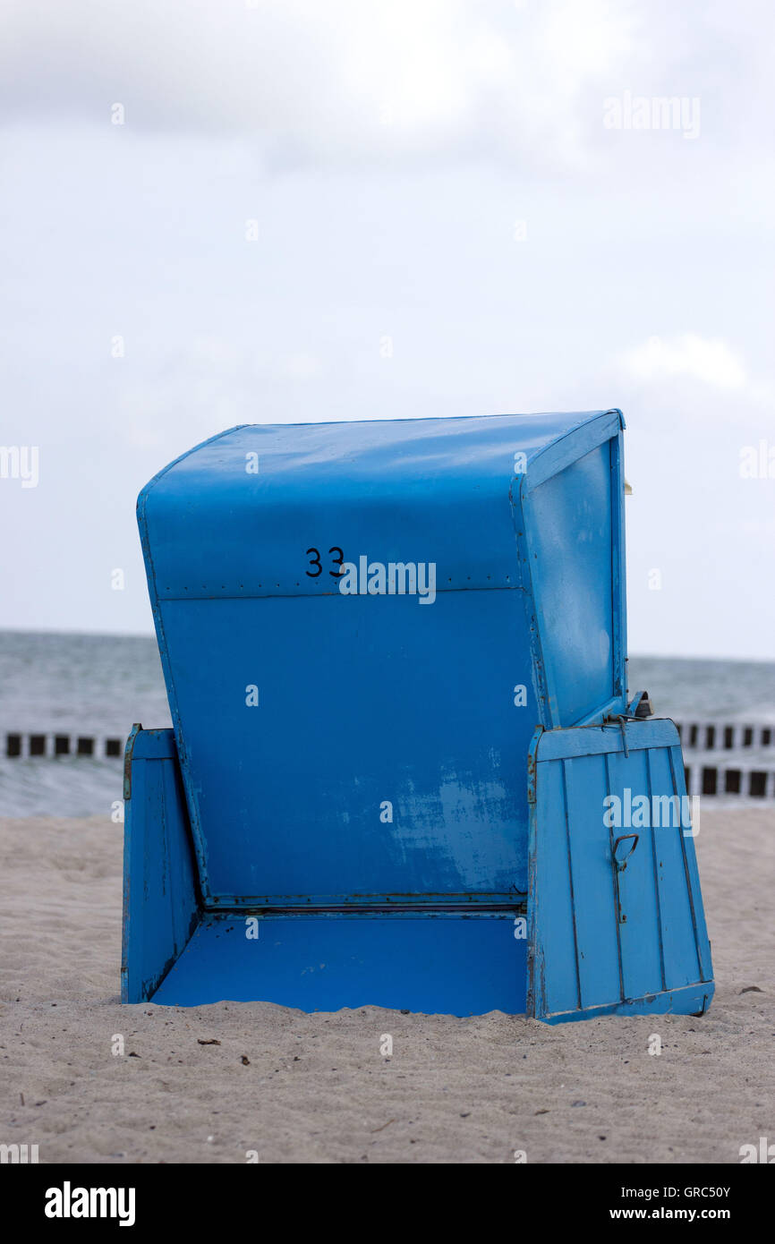 Strandkorb Stockfoto