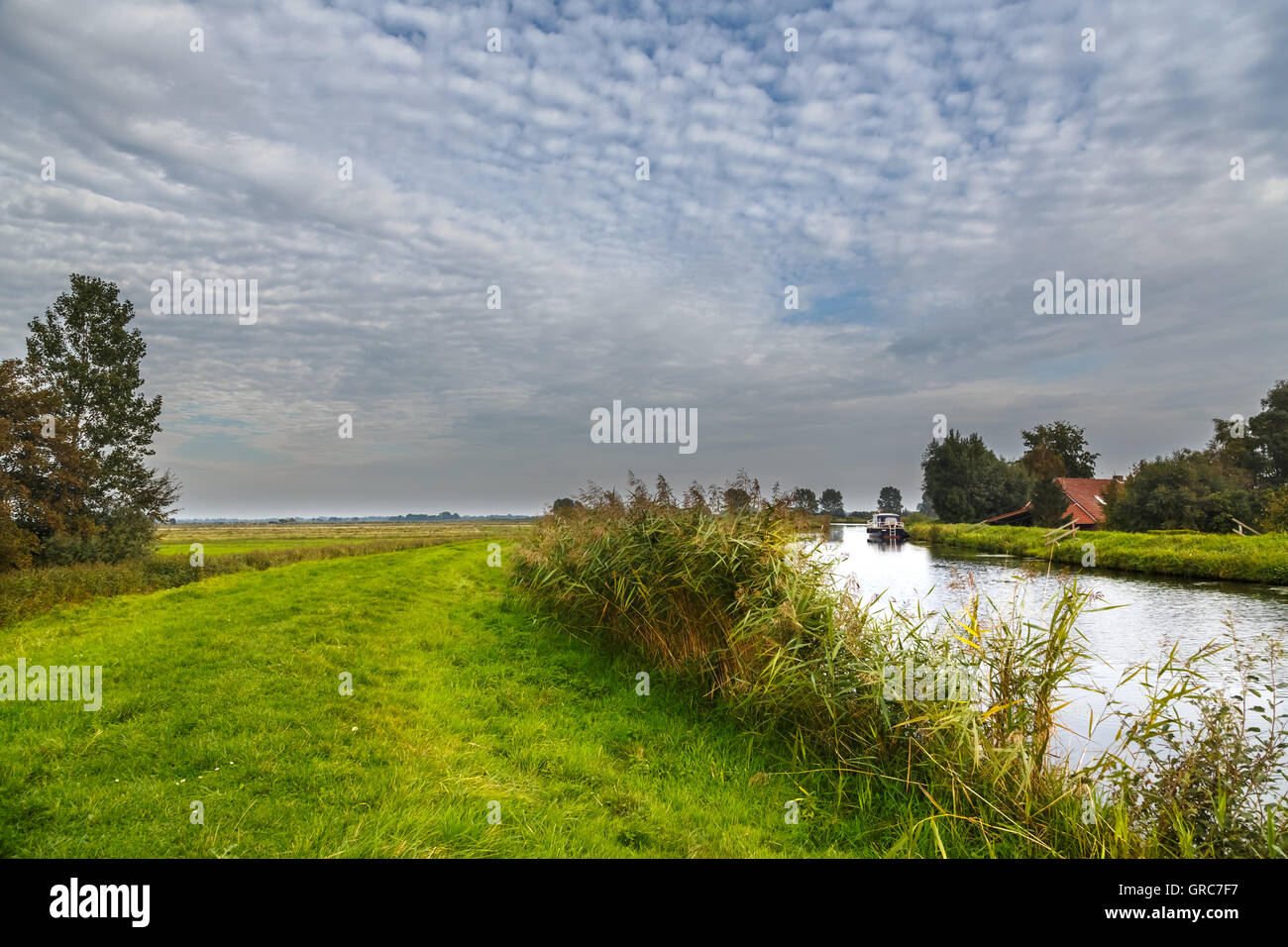 Herbst am Ems-Jade-Kanal Stockfoto