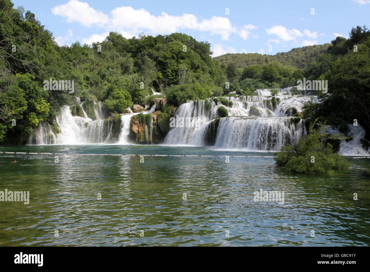 Wasserfall Krka Stockfoto