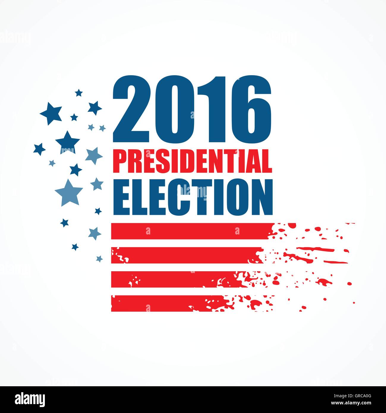 2016 USA Präsidentschaftswahlen Plakat. Vektor-illustration Stock Vektor