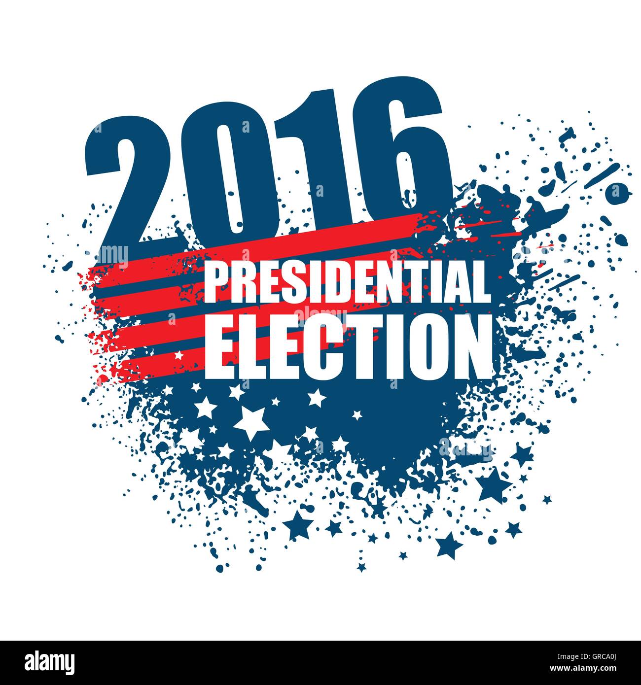 2016 USA Präsidentschaftswahlen Plakat. Vektor-illustration Stock Vektor