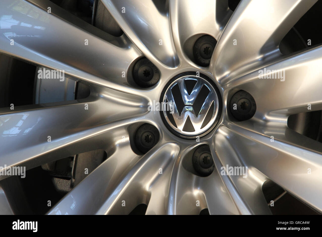 Logo bei Vw Stockfoto