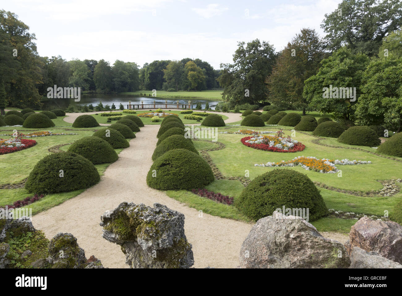 Großen Park von der Stadtverwaltung In Wiesenburg Stockfoto