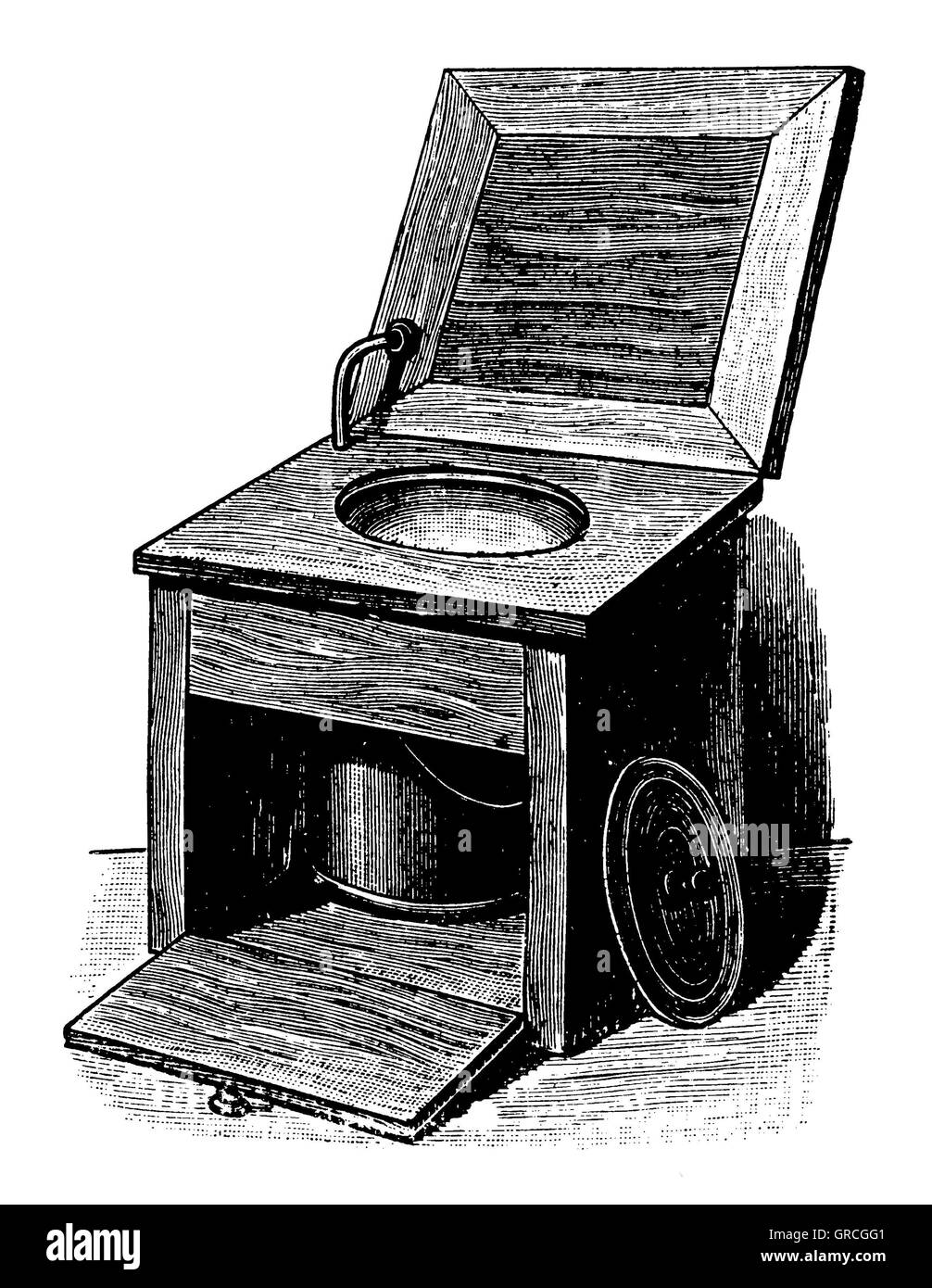 Geruchlose Toilette für Krankenzimmer mit automatischer Spülung Stockfoto