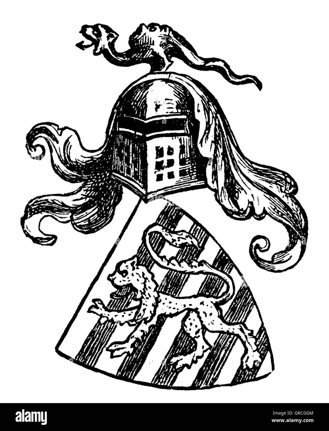 Wappen des Hauses von Luxemburg Stockfoto