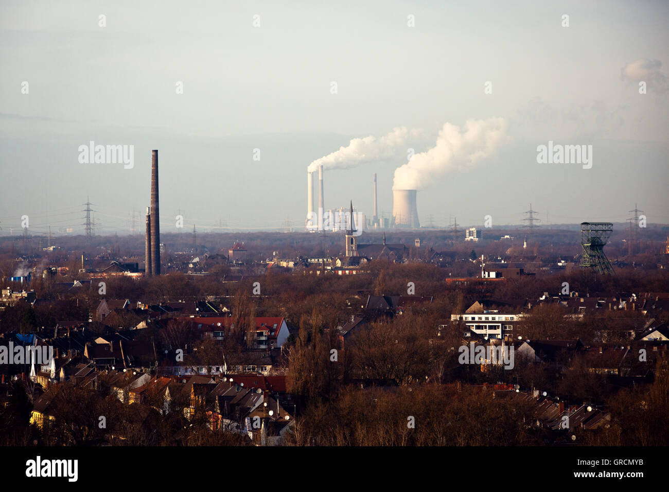 Ansicht von Duisburg-Marxloh, Duisburg, Ruhrgebiet, Industrie Stockfoto