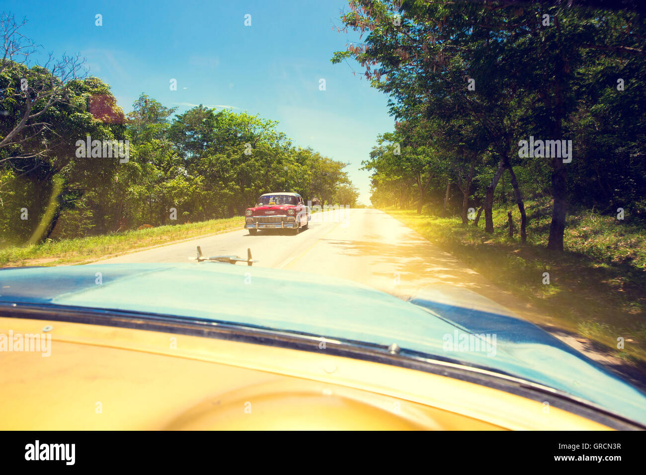 Autobahn In Kuba Stockfoto
