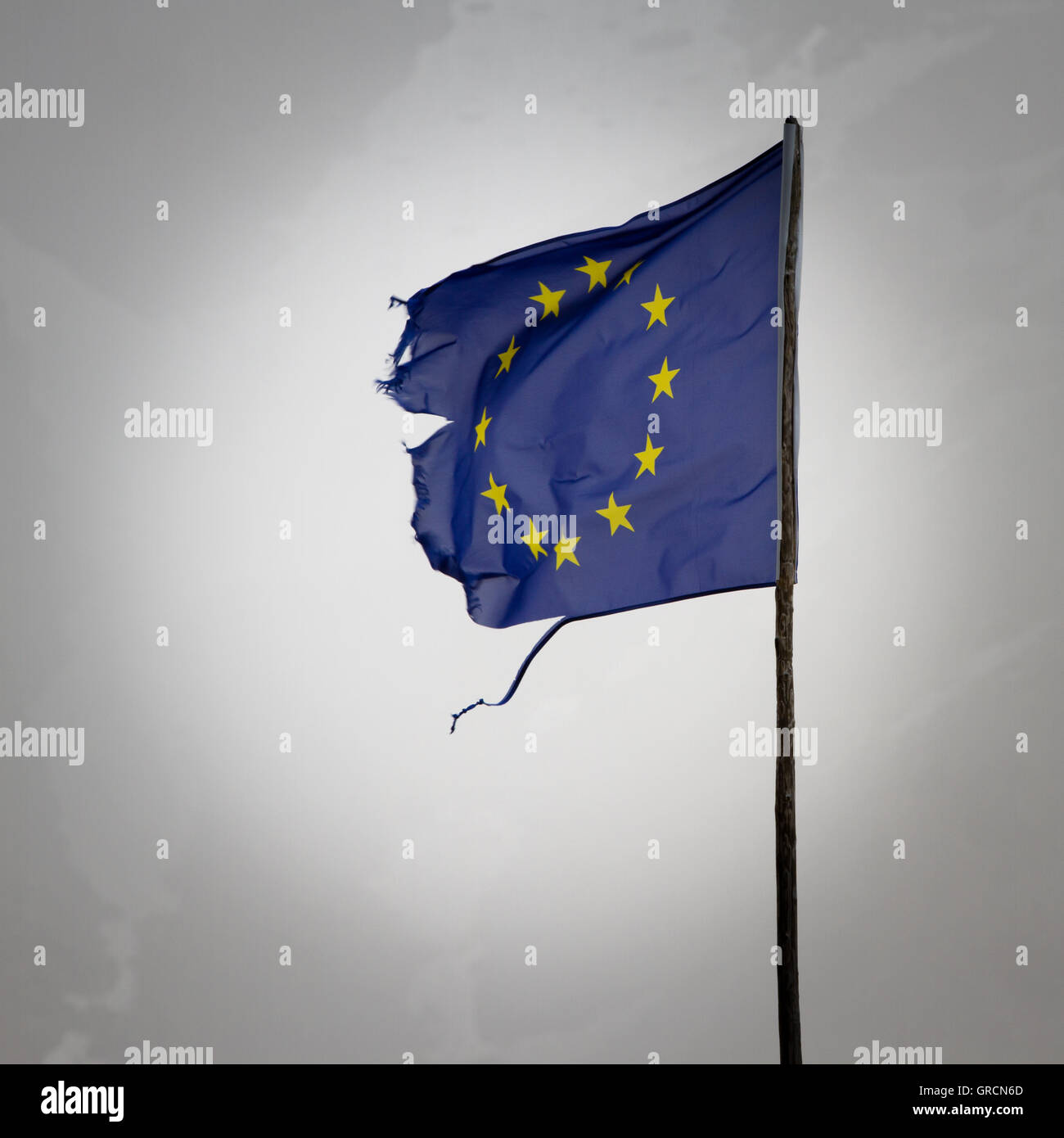 Abgenutzte Europa Banner Stockfoto