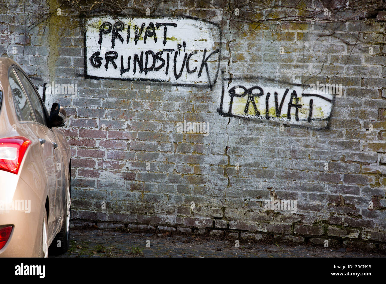 Privat, Private, Graffiti, Privatsphäre Stockfoto