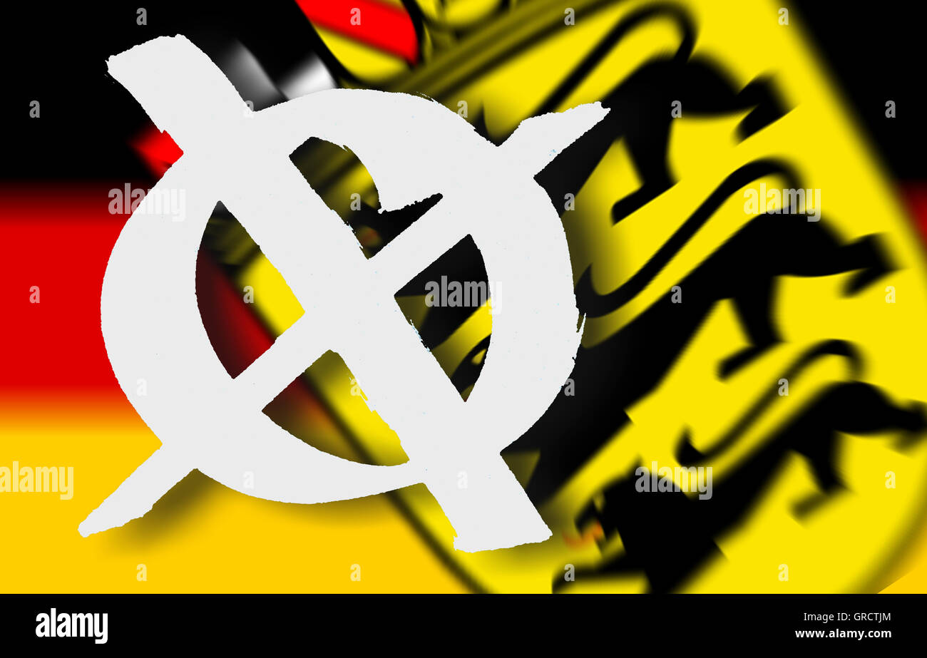 Wahlen im deutschen Bundesland Baden-Württemberg am 13. März 2016 Stockfoto