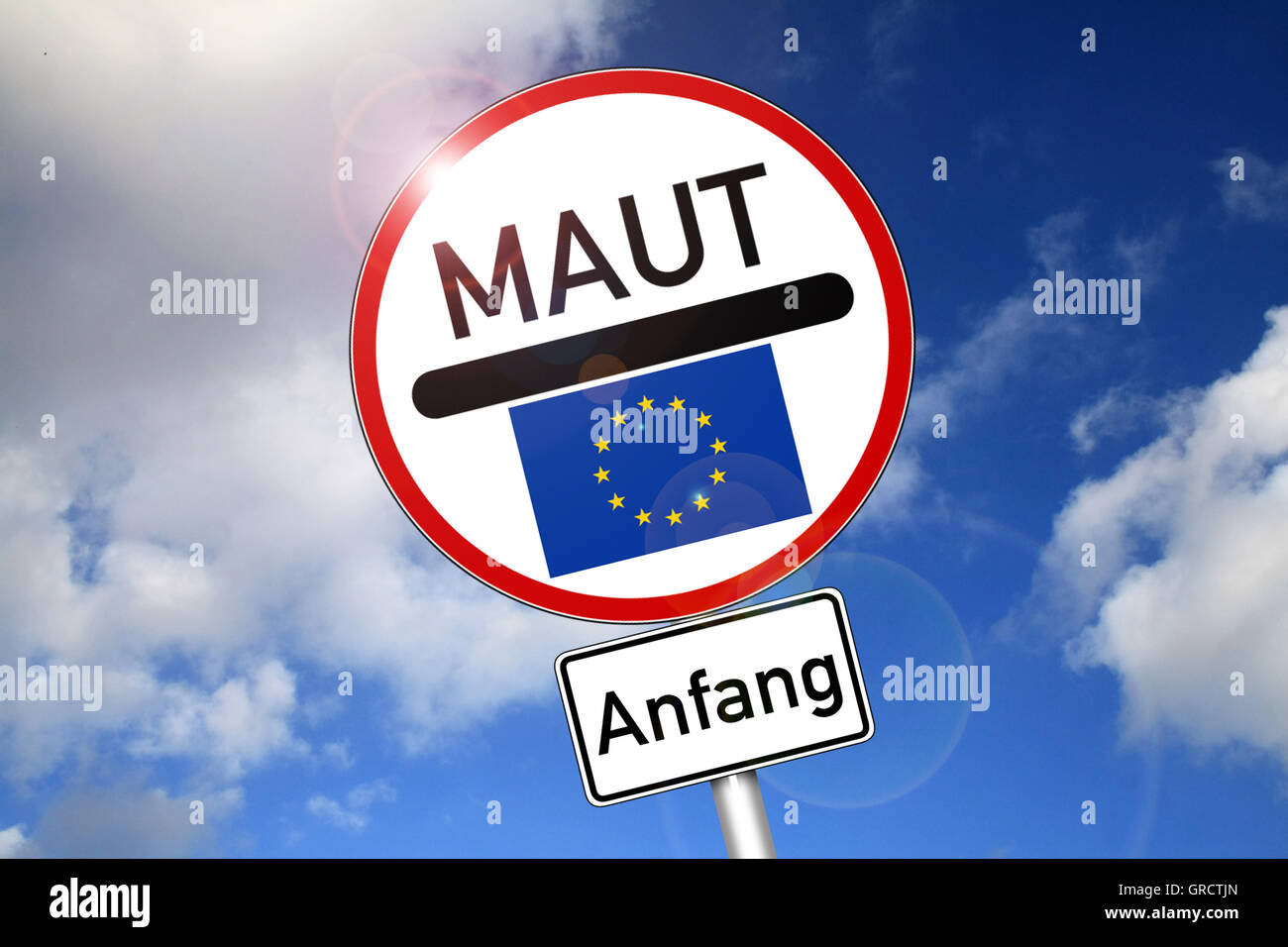 Europäische Kommission prüft die Möglichkeit, einen europäischen Mautsystem Stockfoto