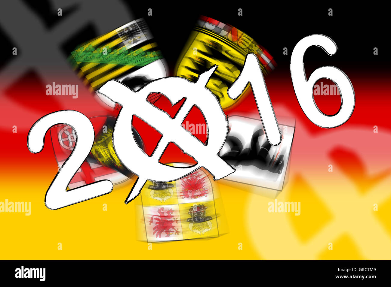 Wahlen In fünf Bundesländern im Jahr 2016 Stockfoto