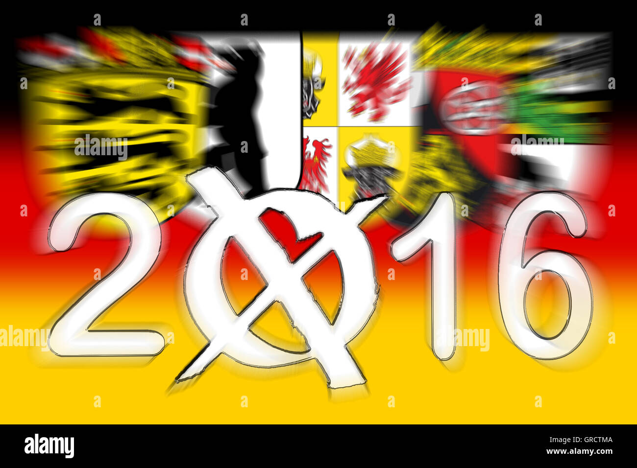 Wahlen In fünf Bundesländern im Jahr 2016 Stockfoto