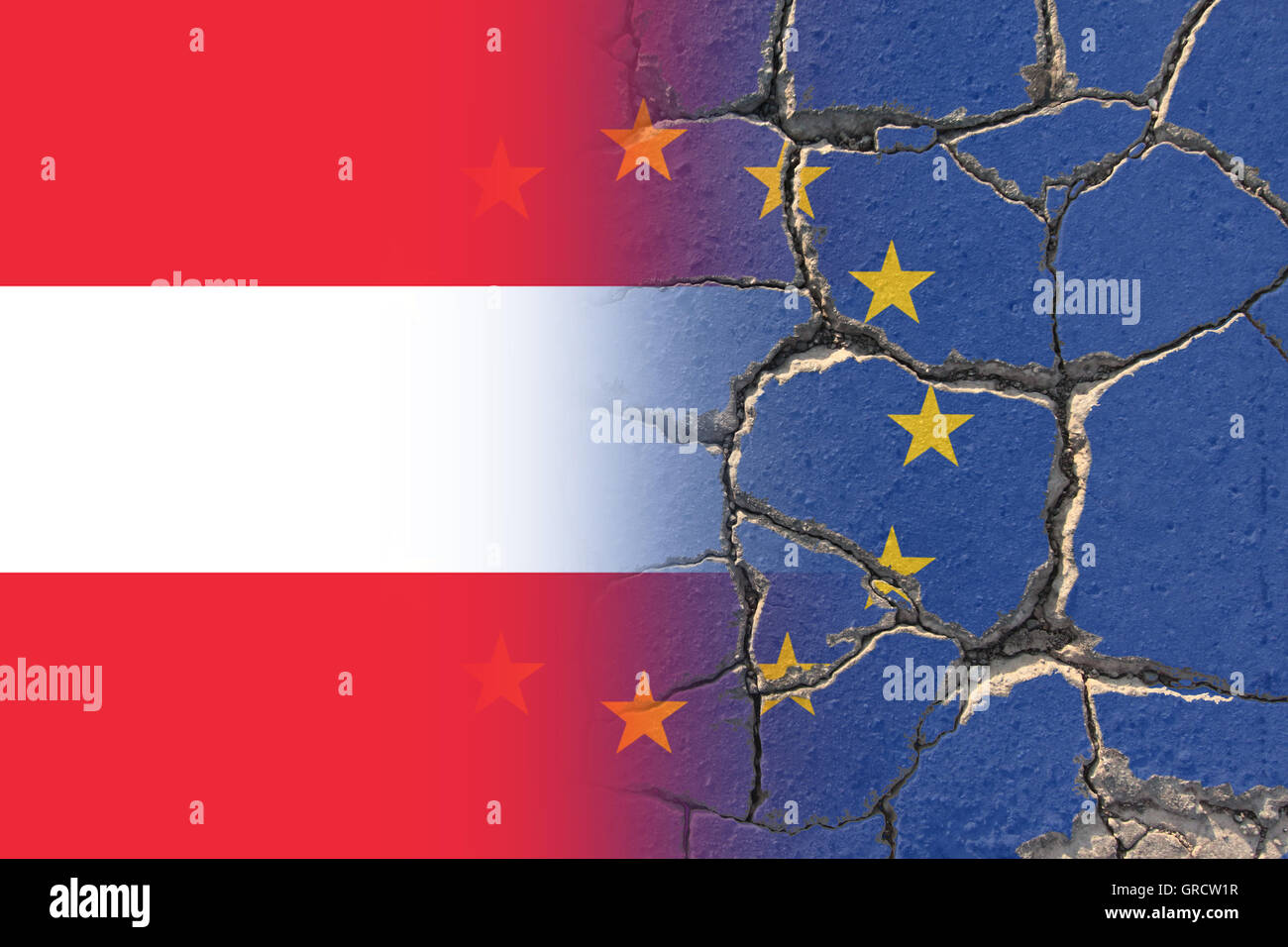 Österreichischen Rightists Considerung Ausstieg aus Eu Europäische Union Stockfoto