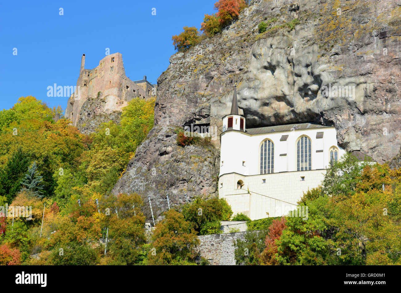Blick auf die Felsenkirche, IdarOberstein, Rheinland Pfalz