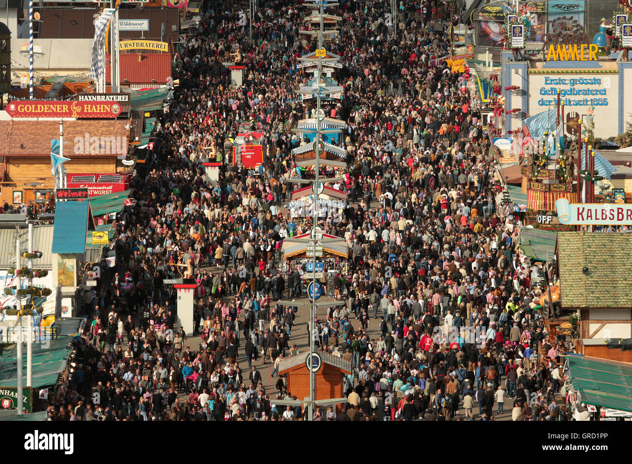 Bierzelte auf dem Oktoberfest, München Stockfoto